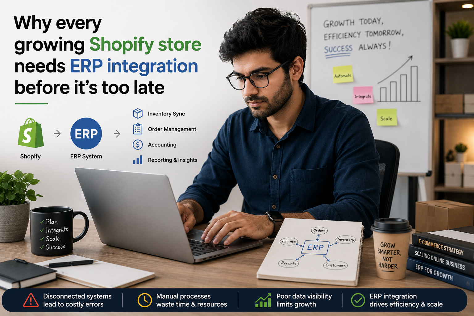 Why every growing Shopify store needs ERP integration before it's too late — Satyanam Info Solution